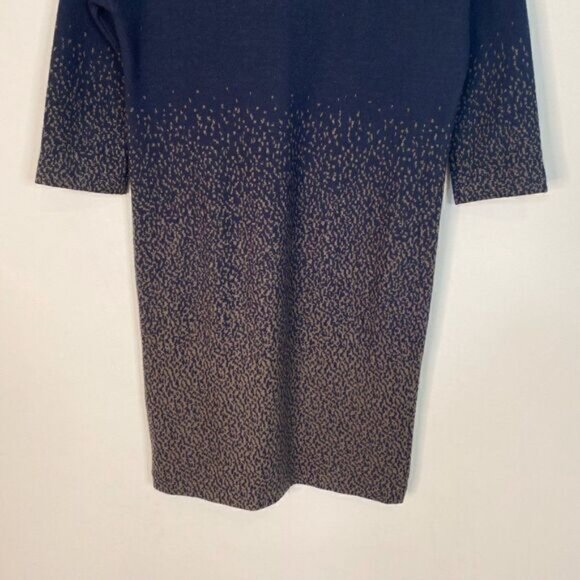 La Fee Maraboutee Navy Blue and Brown Speckled Sweater Dress - Picture 5 of 8